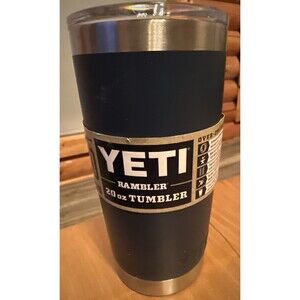 YETI Black 20 Oz Rambler Navy